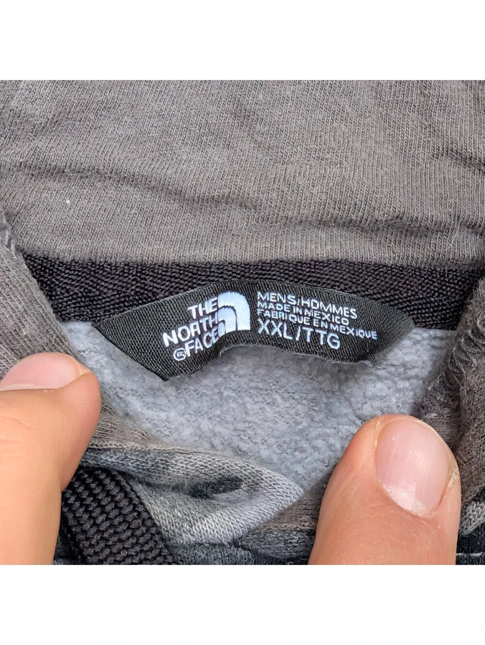 The North Face Camo Pullover Hoodie Men's XXL Grey Camouflage Gorpcore